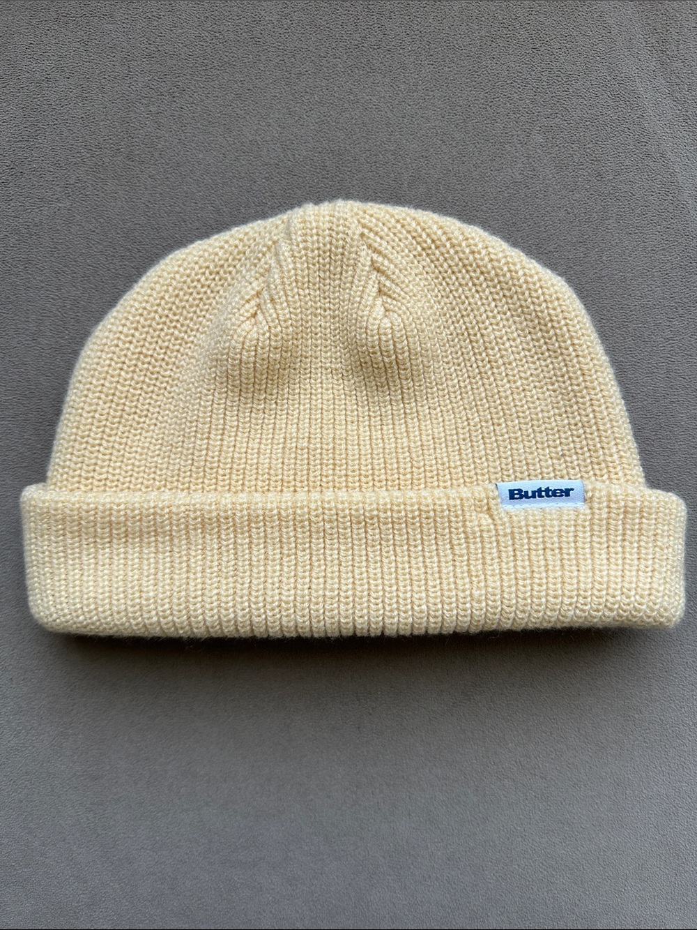 Butter Cream Knit Folded Cuff Beanie